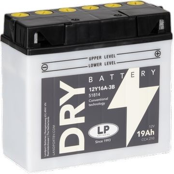 LANDPORT akumulátor 12Y16A-3B (MD 12Y16A-3B) 12V 19AH (CCA 210) 186X81X170 obsluhovaný - elektrolyt zvlášť (2) UE2019/1148 (LANDPORT akumulátor)